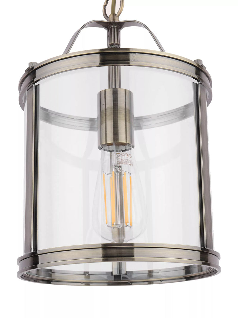Laura Ashley pendant ceiling light in antique brass, UK version