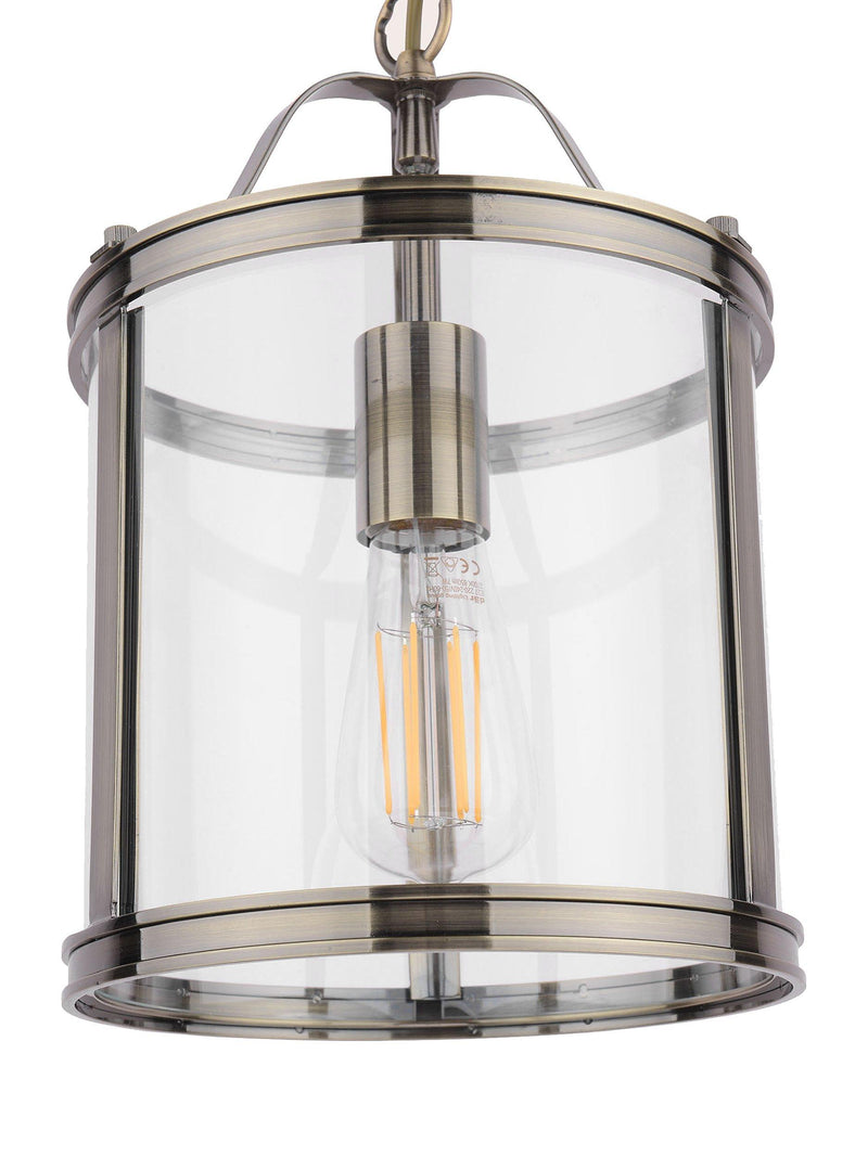 Laura Ashley pendant ceiling light in antique brass, UK version
