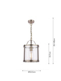 Laura Ashley pendant ceiling light in antique brass, UK version