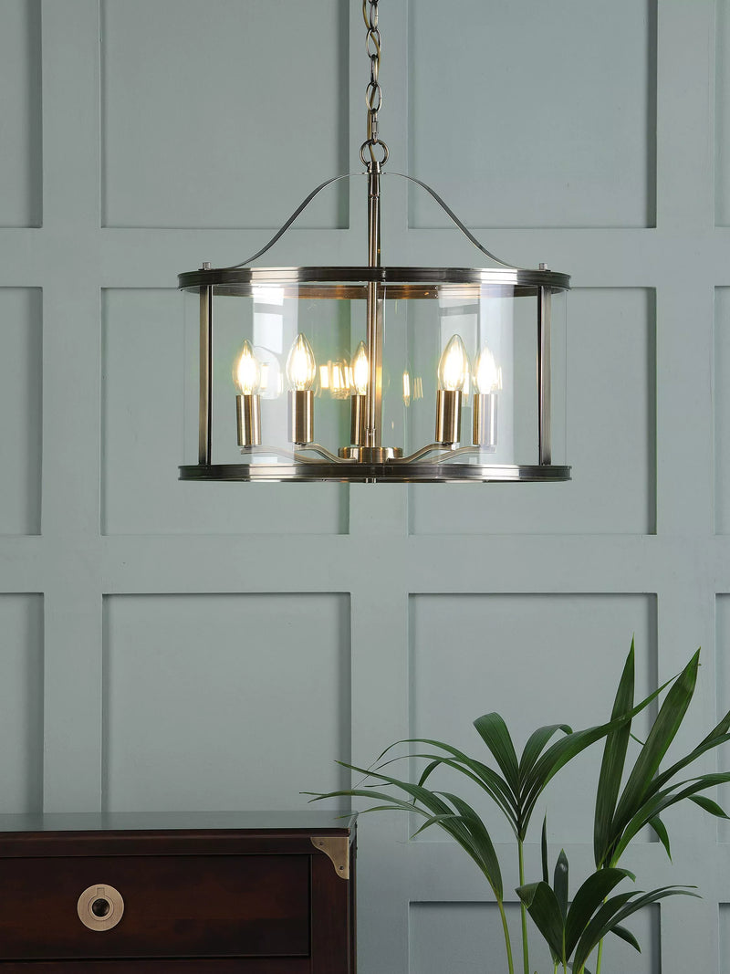 Laura Ashley Harrington ceiling light antique brass, imported from the UK