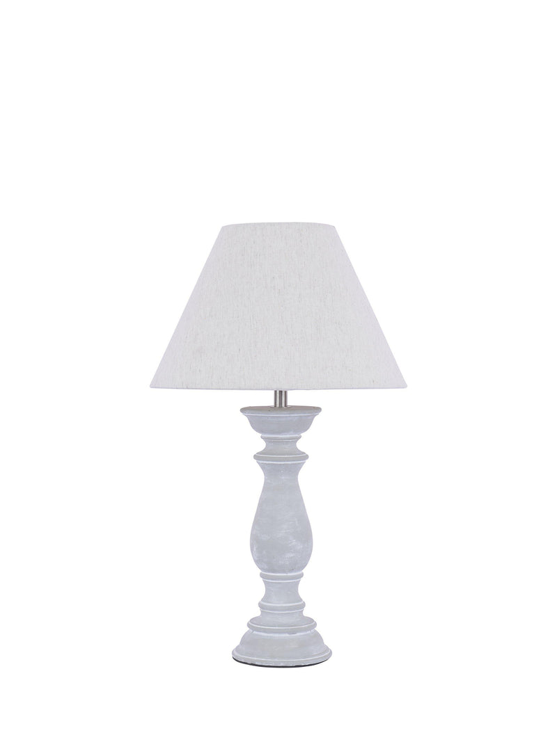 Laura Ashley Chedworth table lamp concrete base linen shade, UK version