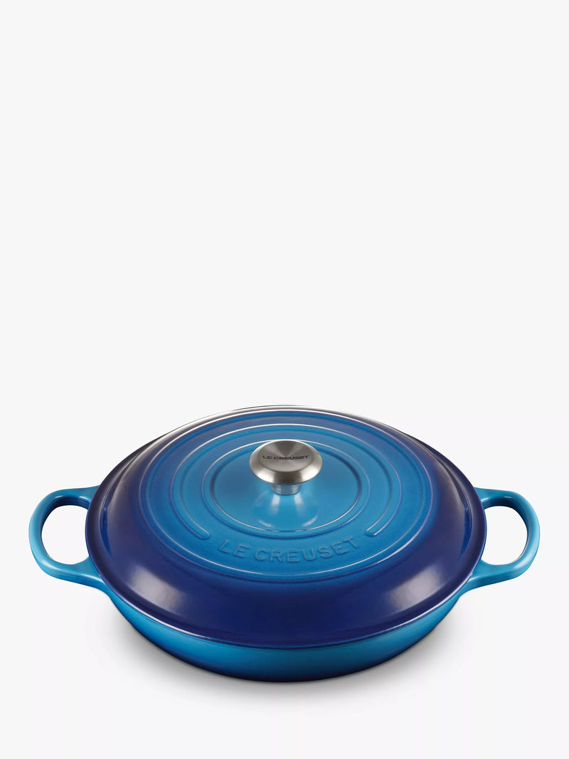 Cast Iron Shallow Casserole Dish in Volcanic Finish