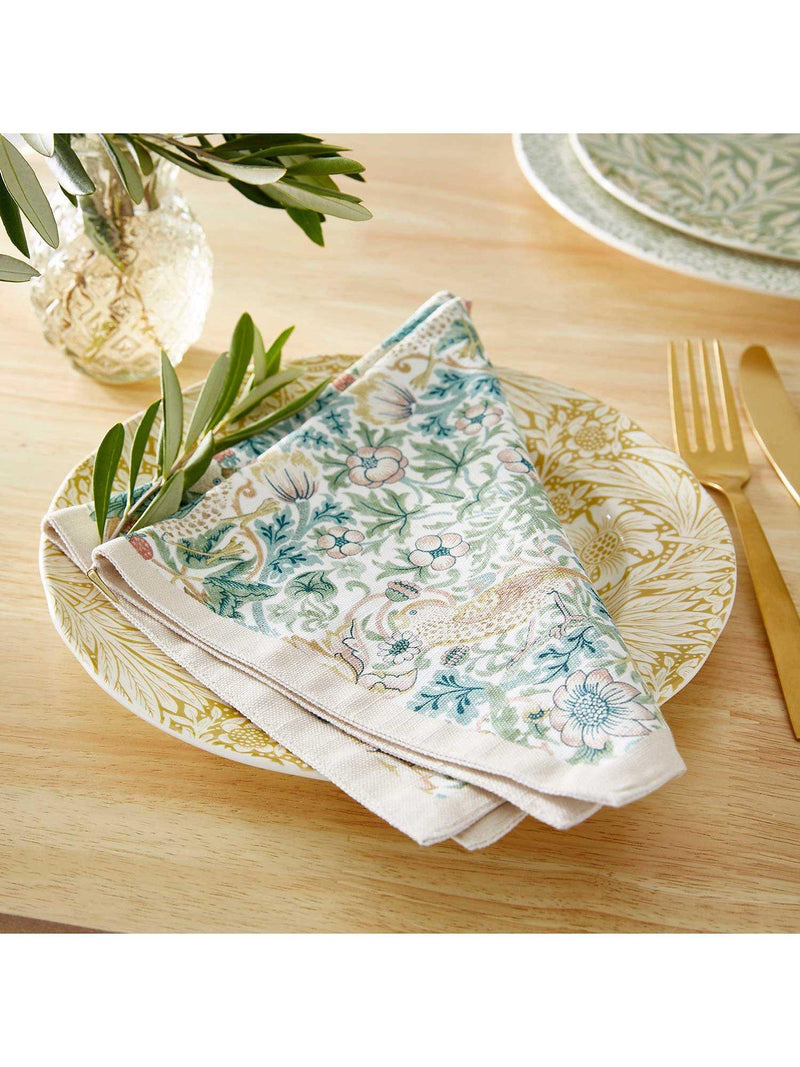 Morris & Co. Strawberry Thief cotton napkins set of 2 (British brand)