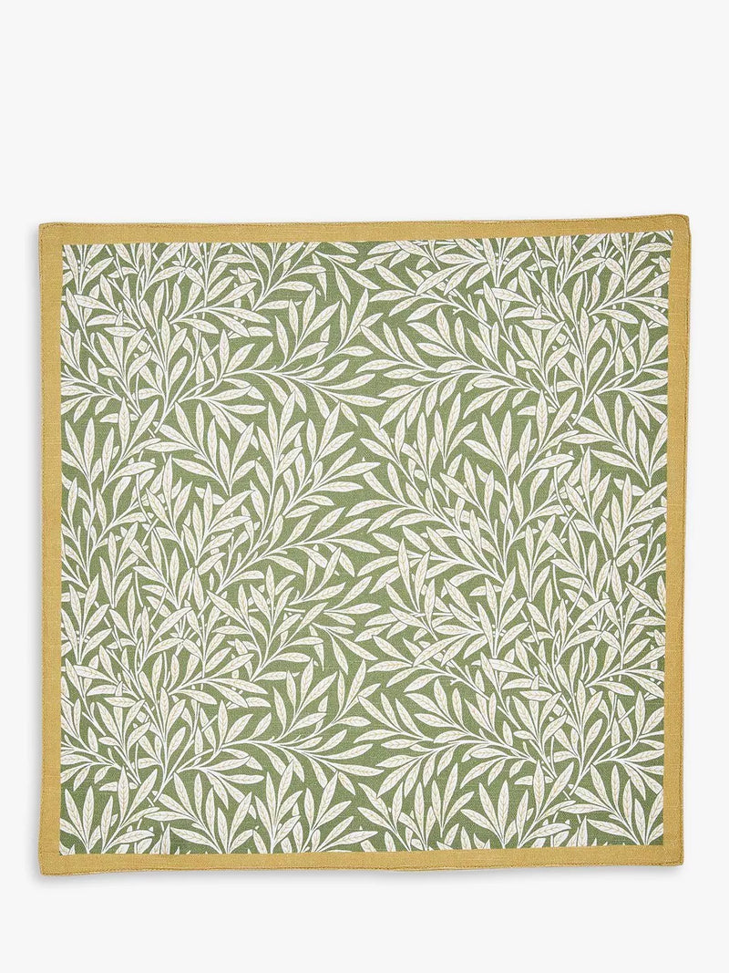Morris & Co. Willow Boughs green cotton napkins set of 2 - British product