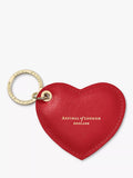 Aspinal of London heart keyring in scarlet (British brand)