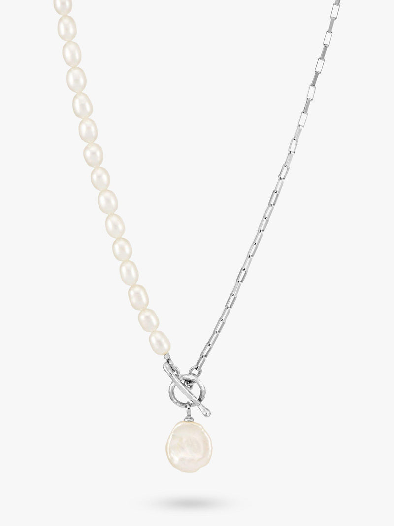 Dower & Hall keshi pearl necklace silver white - British product