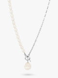 Dower & Hall keshi pearl necklace silver white - British product