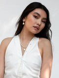 Dower & Hall keshi pearl necklace silver white - British product