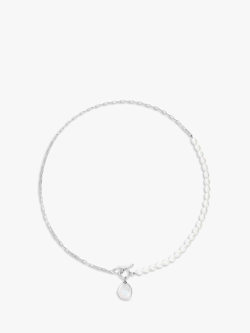 Dower & Hall keshi pearl necklace silver white - British product