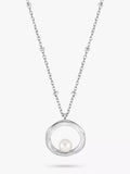 Dower & Hall Freshwater Pearl Open Circle Beaded Pendant Necklace 40cm