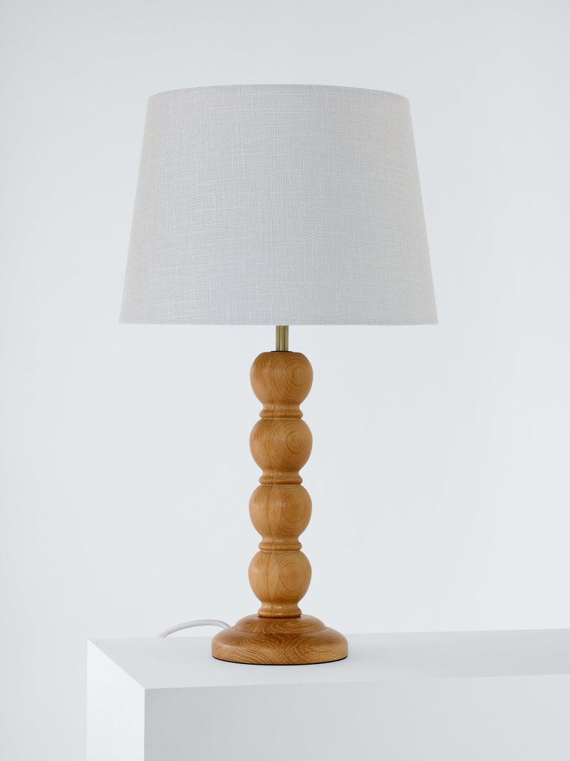 Laura Ashley Maria wooden table lamp natural oak, imported from the UK