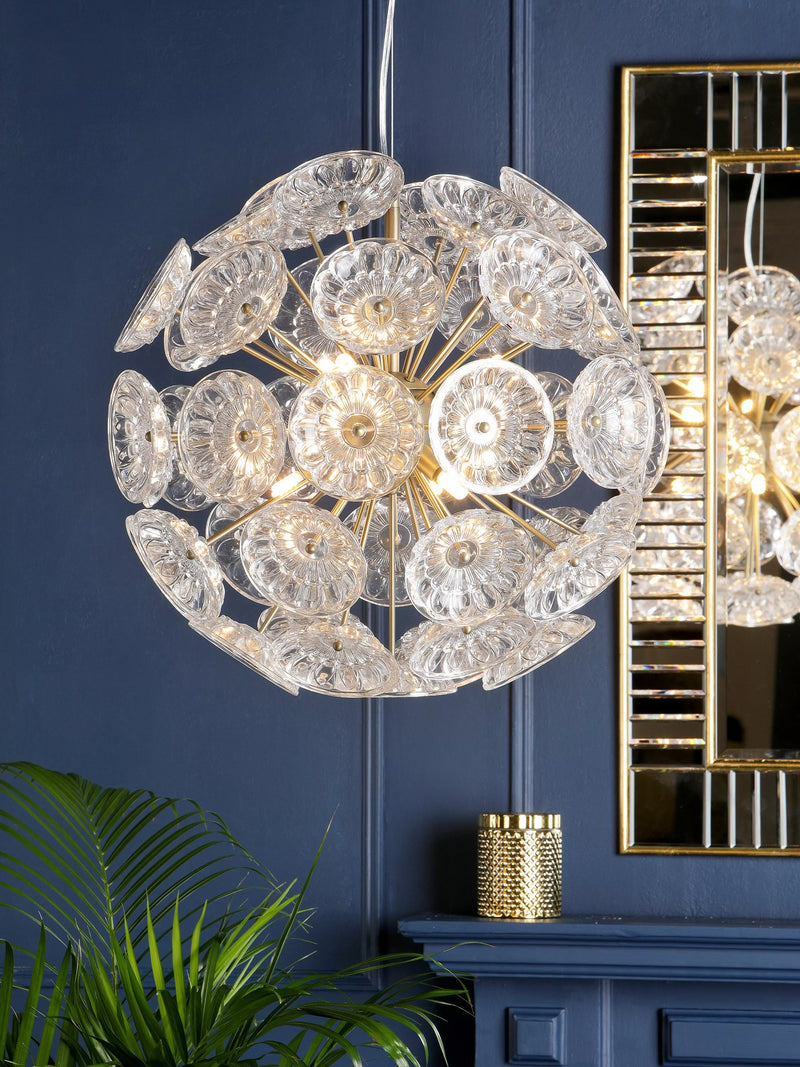 Laura Ashley Elwick pendant light antique brass (British brand)