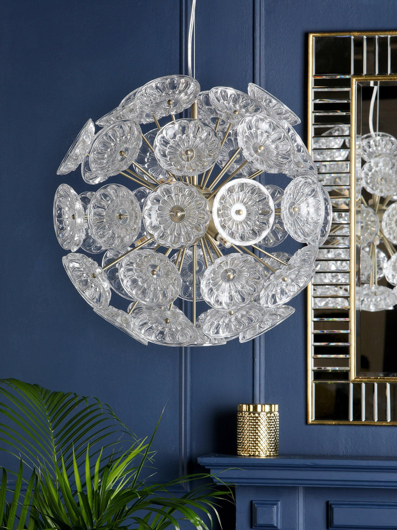 Laura Ashley Elwick pendant light antique brass (British brand)