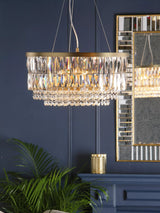 John Lewis Laura Ashley Rhosill Grand Ceiling Light, Antique Brass- Buy online at McGrocer