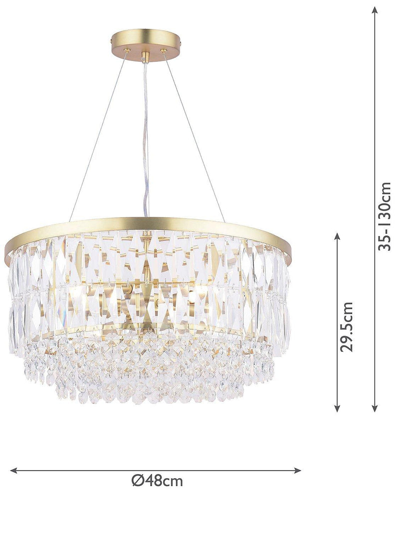 Laura Ashley Rhosill Grand ceiling light in antique brass - British product