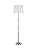 Laura Ashley floor lamp polished nickel silk shade, imported from the UK