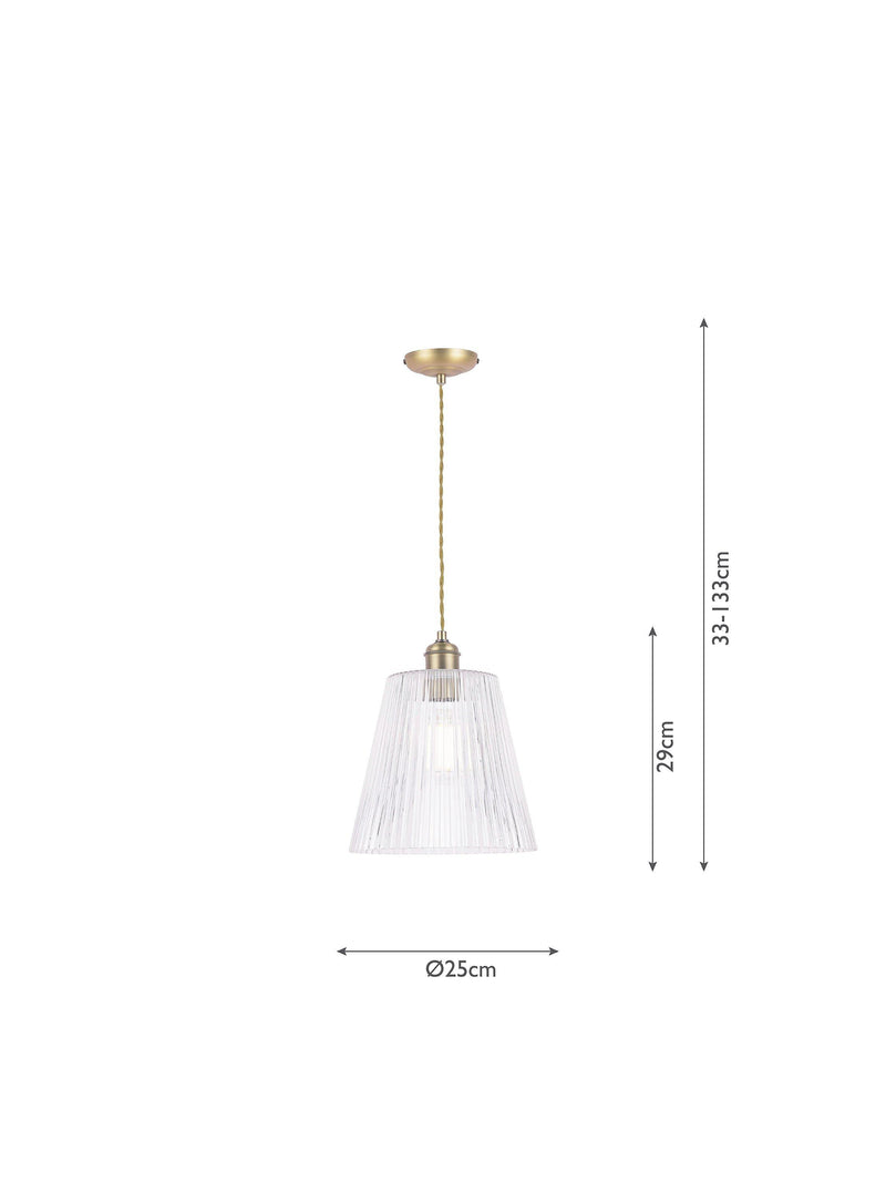 Laura Ashley Callaghan pendant ceiling light antique brass (British brand)