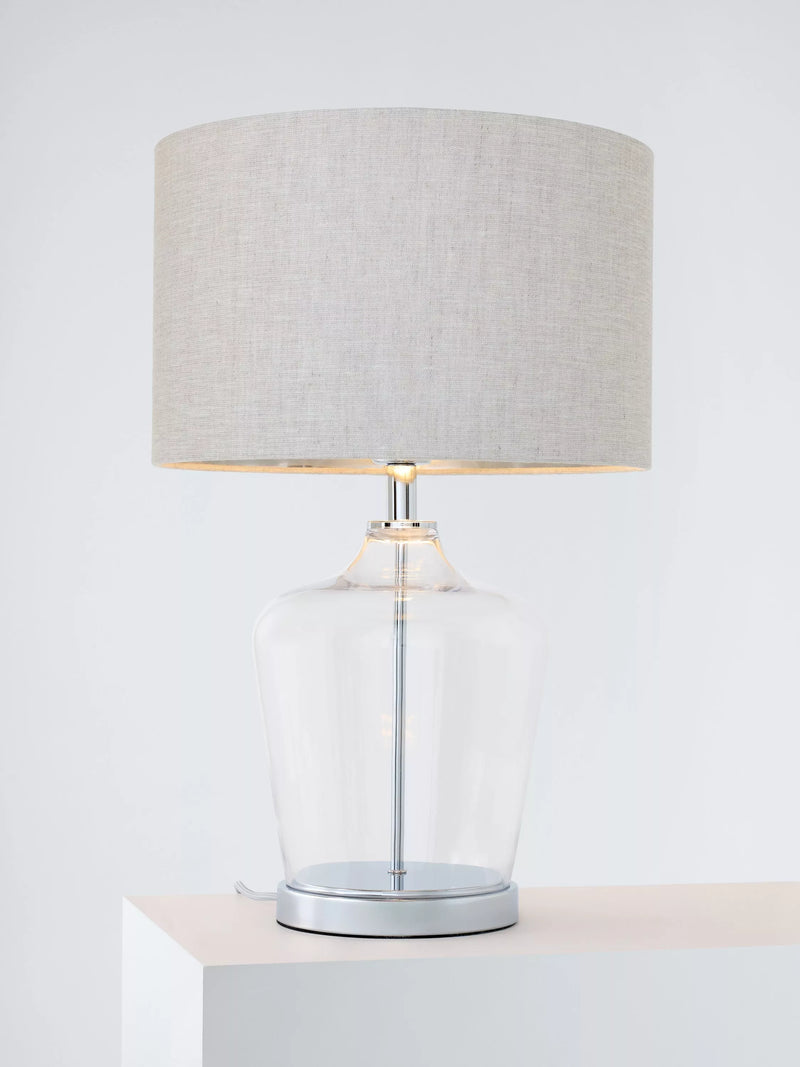 Laura Ashley Ockley touch table lamp polished chrome - British product
