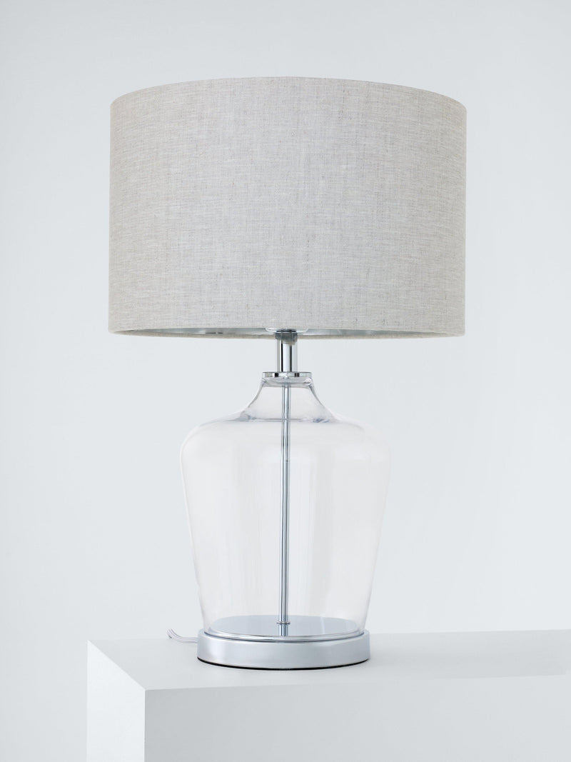 Laura Ashley Ockley touch table lamp polished chrome - British product