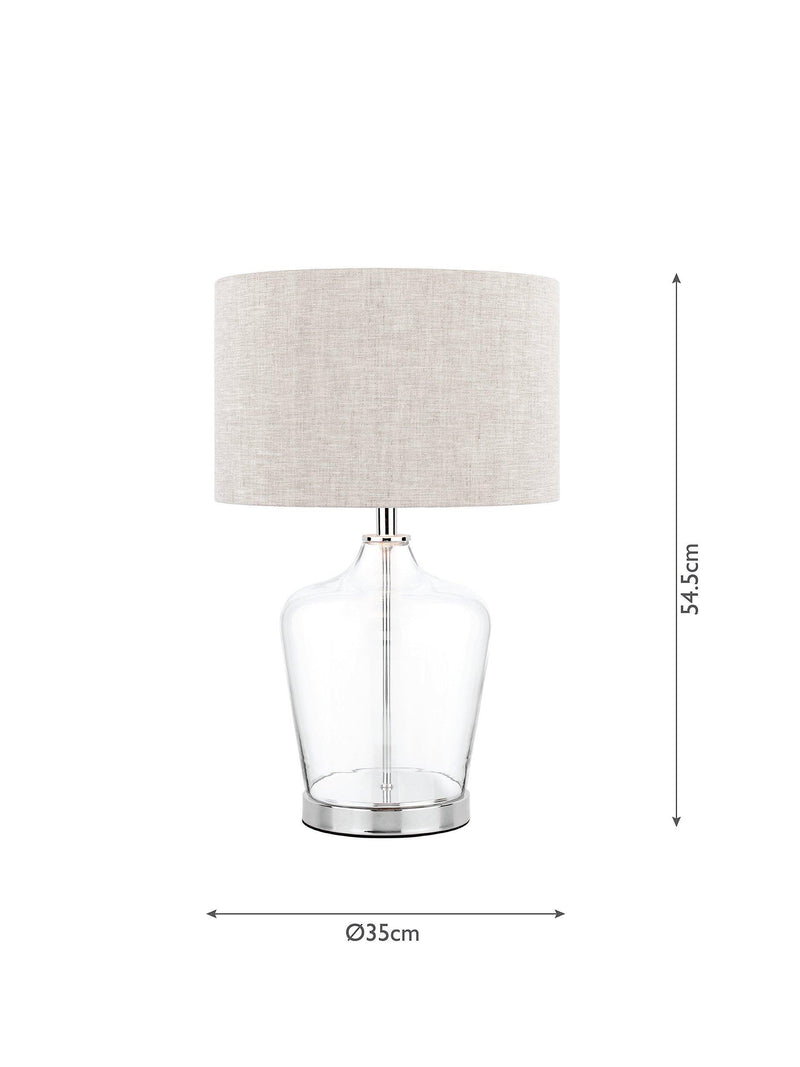 Laura Ashley Ockley touch table lamp polished chrome - British product