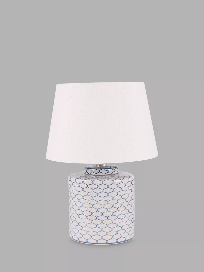 Pacific Demetri glazed ceramic table lamp, grey (British brand)