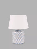 Pacific Demetri glazed ceramic table lamp, grey (British brand)