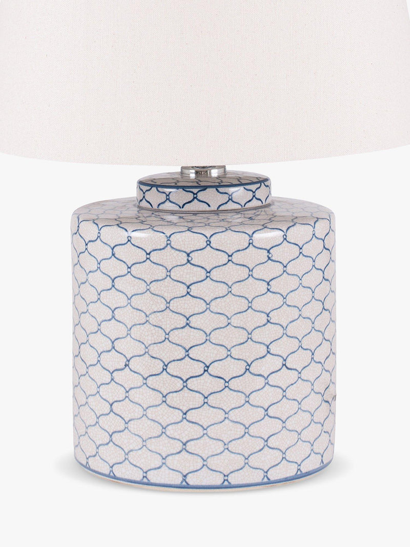 Pacific Demetri glazed ceramic table lamp, grey (British brand)
