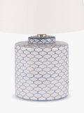 Pacific Demetri glazed ceramic table lamp, grey (British brand)