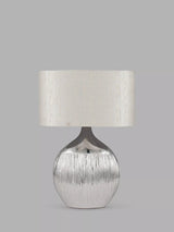 John Lewis Pacific Gemini Textured Table Lamp, Silver- Buy online at McGrocer