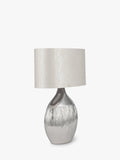 Pacific Gemini silver textured table lamp - British product