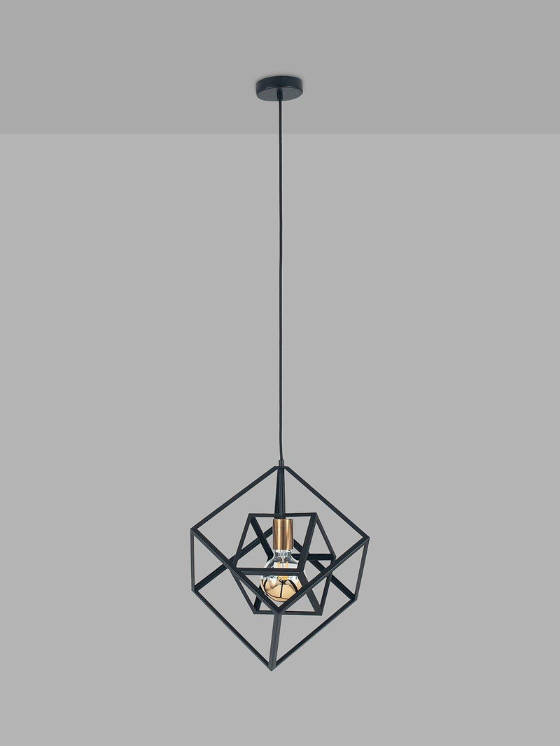 Pacific Alessio pendant ceiling light black matte, imported from the UK