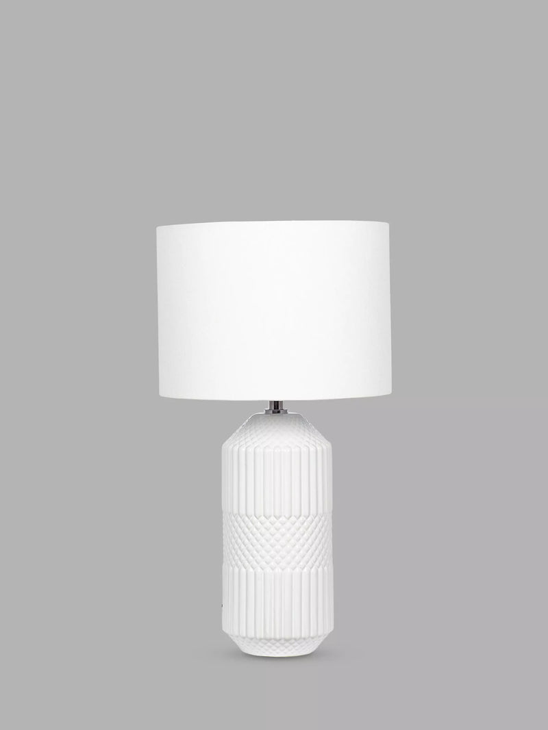 Pacific Meribel glazed table lamp white 46cm (British brand)