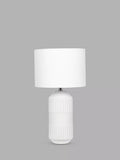 Pacific Meribel glazed table lamp white 46cm (British brand)