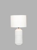 Pacific Meribel glazed table lamp white 46cm (British brand)