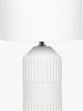 Pacific Meribel glazed table lamp white 46cm (British brand)