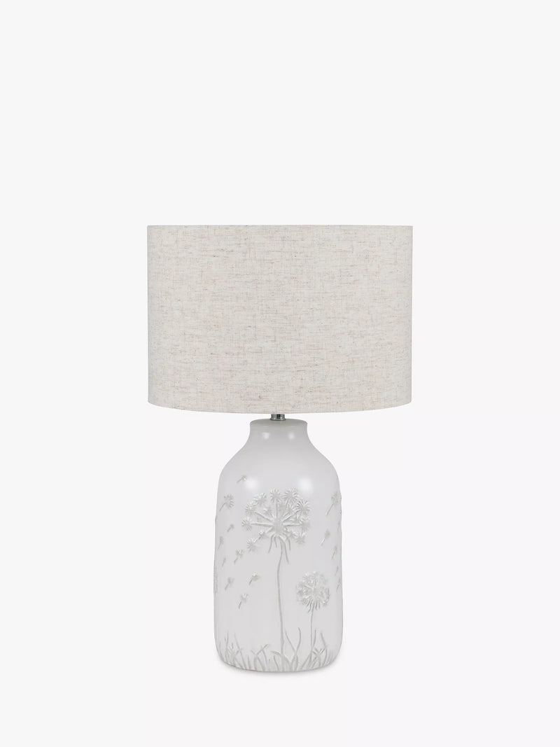 Pacific Flora freestanding ceramic table lamp white - British product