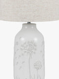 Pacific Flora freestanding ceramic table lamp white - British product