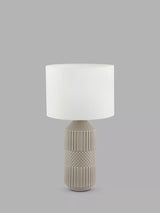 John Lewis Pacific Meribel Glazed Ceramic Table Lamp, Grey- Buy online at McGrocer