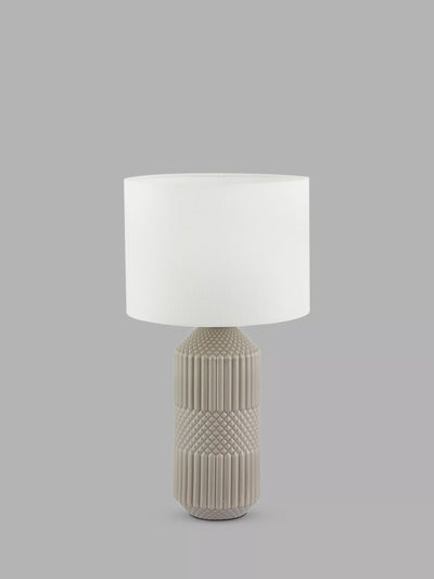 John Lewis Pacific Meribel Glazed Ceramic Table Lamp, Grey- Buy online at McGrocer