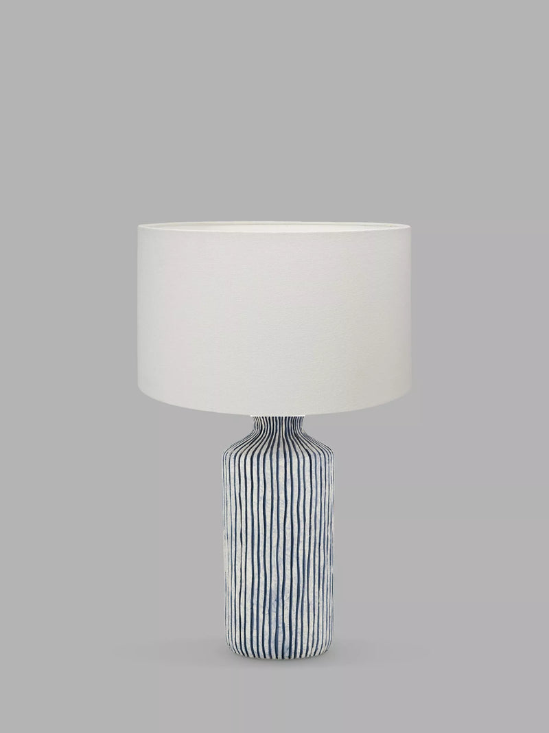 Pacific Bude glazed table lamp blue - British product