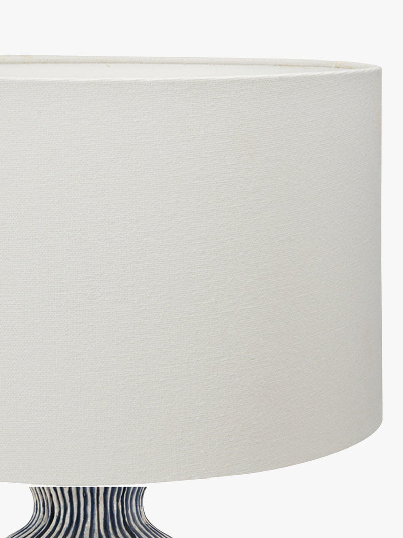 Pacific Bude glazed table lamp blue - British product
