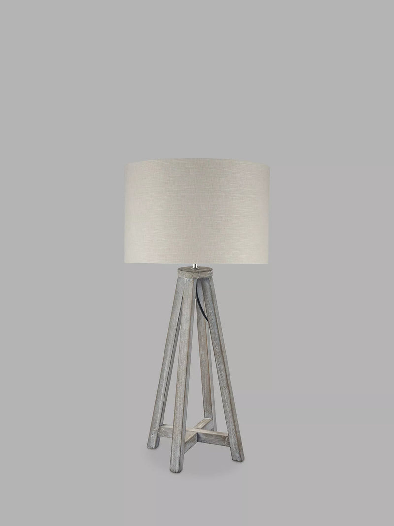 Pacific wooden table lamp grey Whitby, imported from the UK