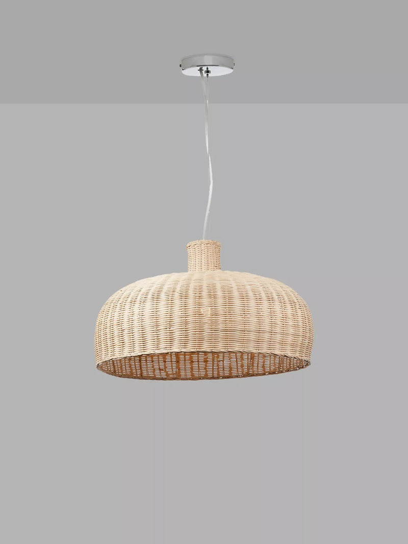 Pacific Caswell rattan dome pendant ceiling light natural finish British brand