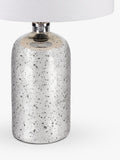 Pacific Ophelia silver glass table lamp with shade (British brand)