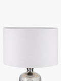 Pacific Ophelia silver glass table lamp with shade (British brand)