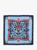 Aspinal of London Signature Shield Silk Square Scarf 90x90cm
