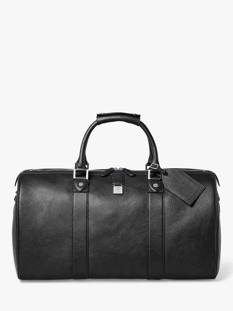 Aspinal of London Boston leather holdall bag pebble grain - British product