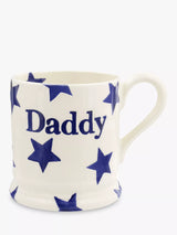 John Lewis Emma Bridgewater Blue Star Daddy Half Pint Mug 300ml- Buy online at McGrocer