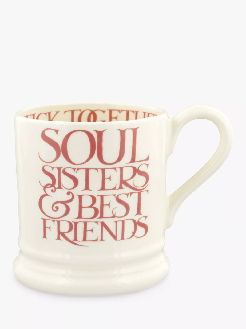 Emma Bridgewater Pink Toast Soul Sisters mug 300ml - British product