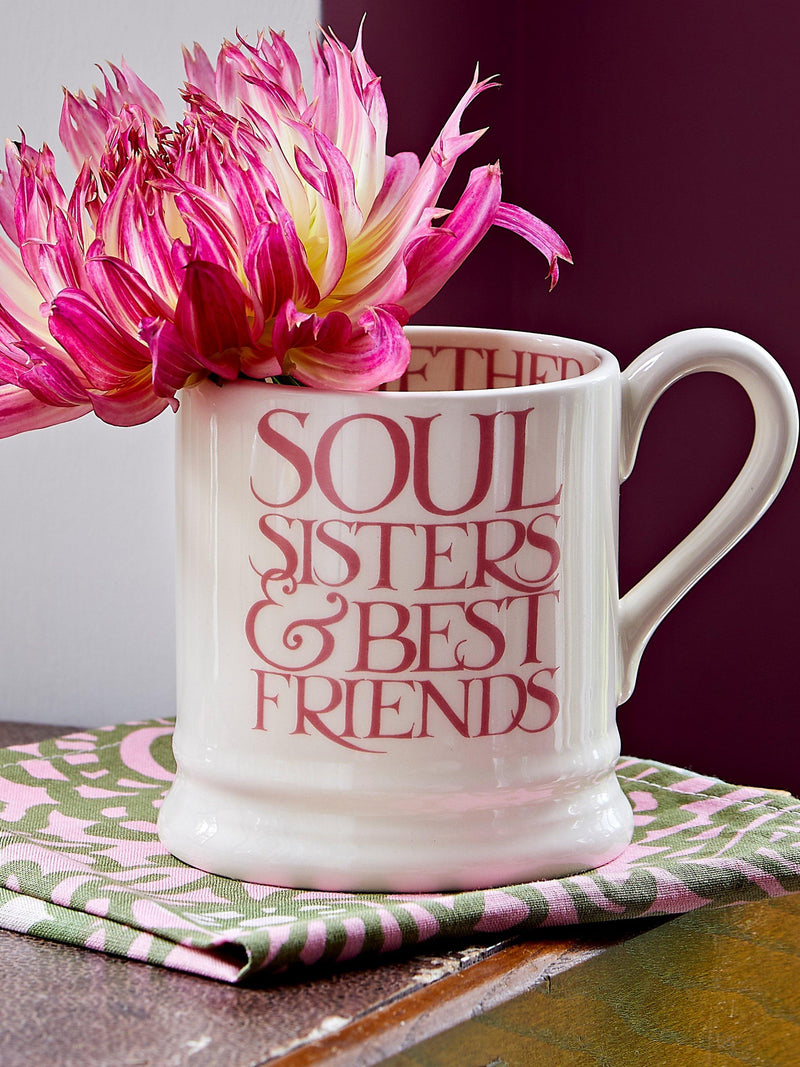 Emma Bridgewater Pink Toast Soul Sisters mug 300ml - British product